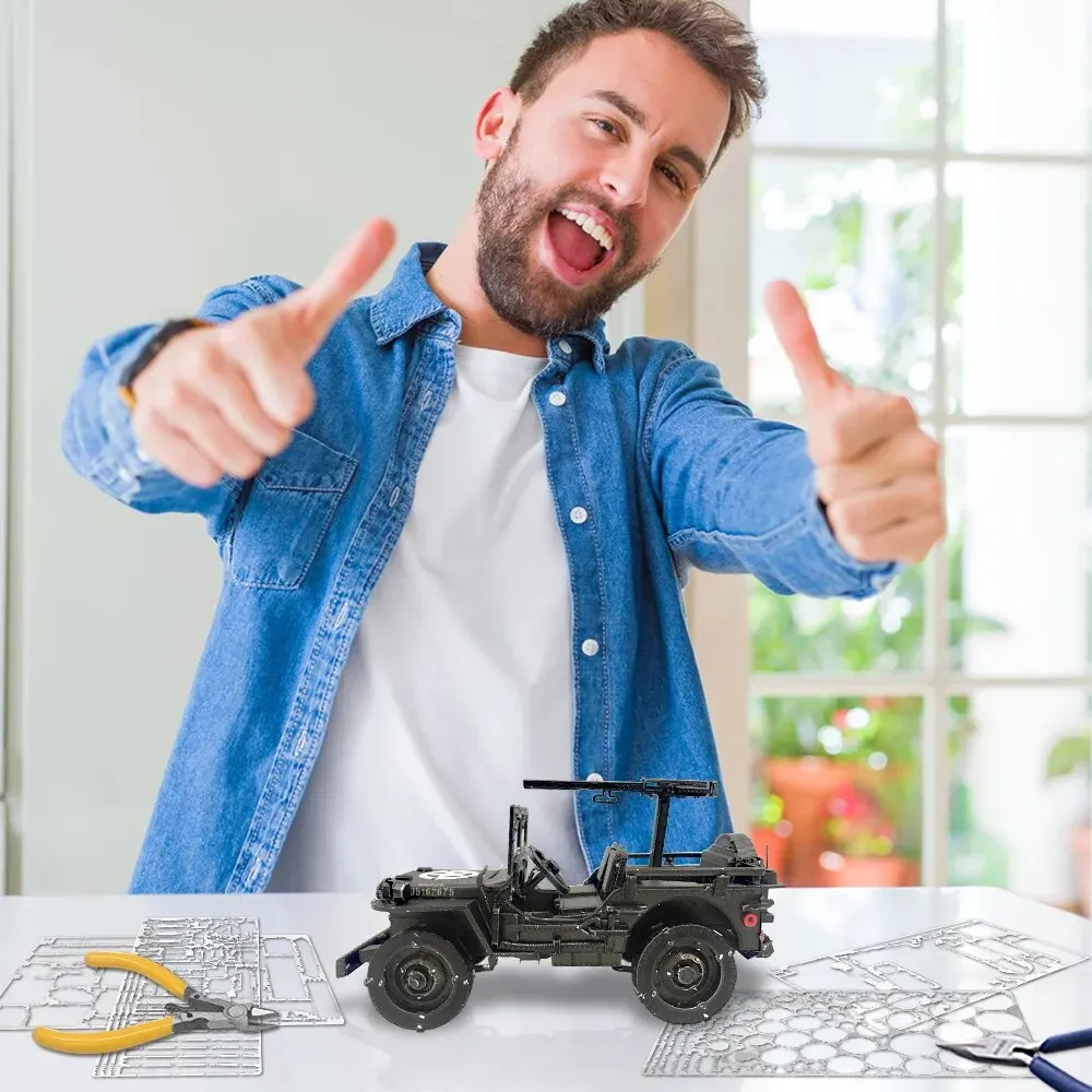 3d Puzzles Metal Willys Mb Suv Model Building Kits Creative Toys for Adult Diy Sets