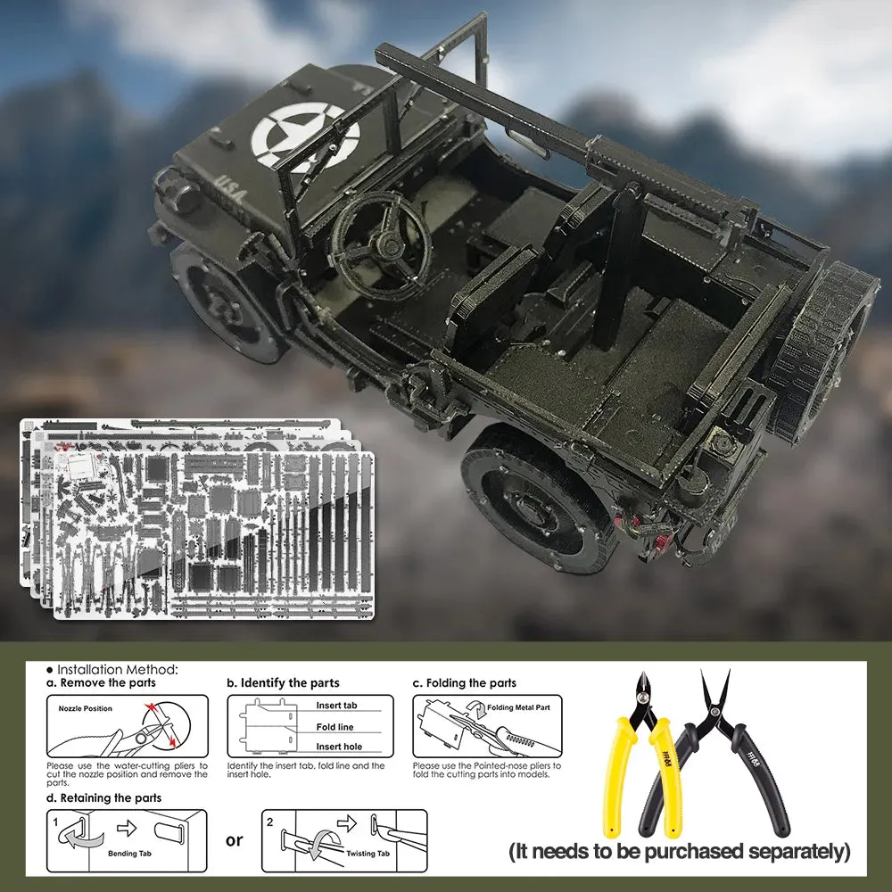 3d Puzzles Metal Willys Mb Suv Model Building Kits Creative Toys for Adult Diy Sets