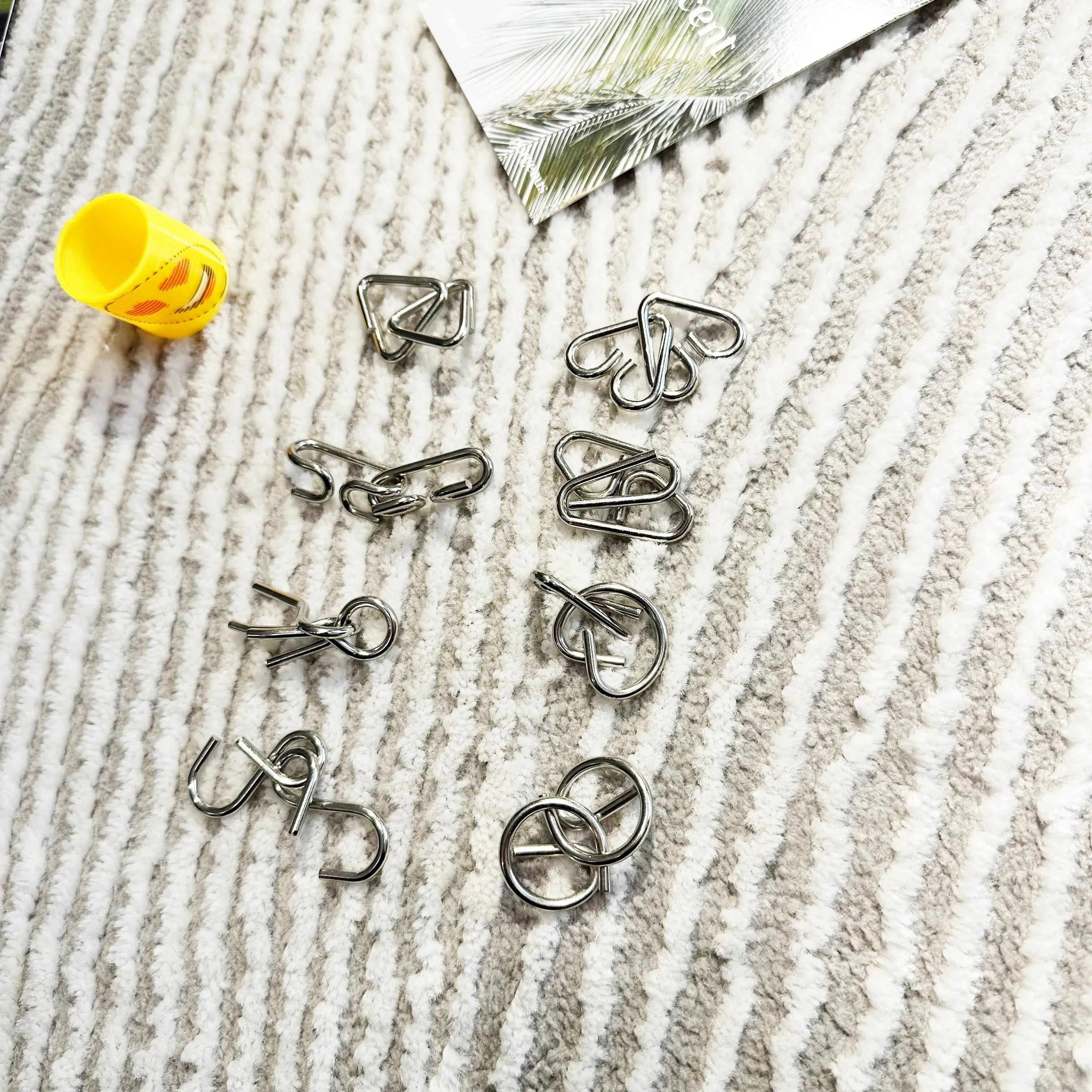 8 Pcs Metal Educational Intelligence Buckle Sets Toys