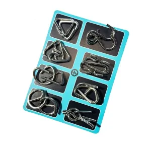 8 Pcs Metal Educational Intelligence Buckle Sets Toys