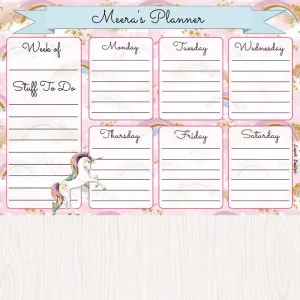 Activity Planner - Unicorn, Set of 50