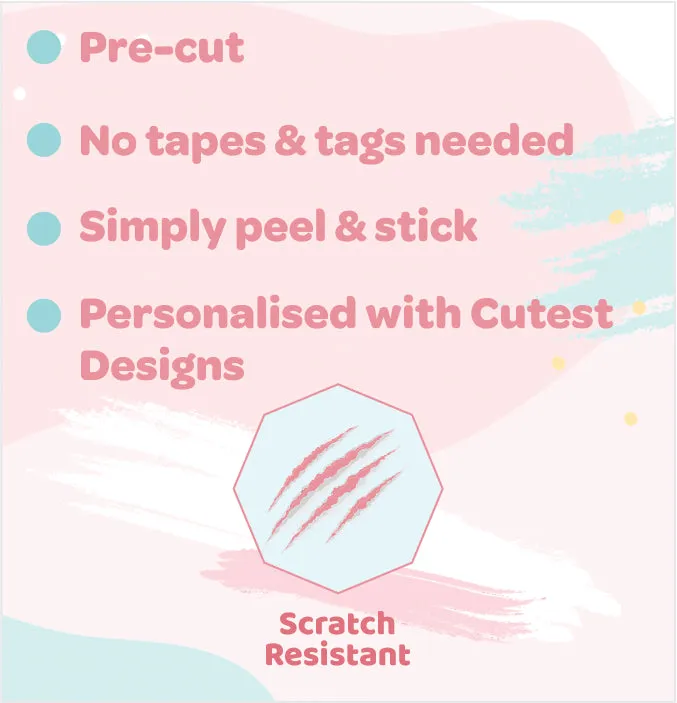 Adorable Personalised Gift Sticker - Shapes Color - Set of 40