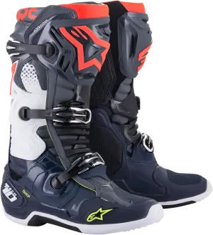 ALPINESTARS Tech 10 Boots - Dark Gray/Dark Blue/Red - US 11 2010020-9079-11