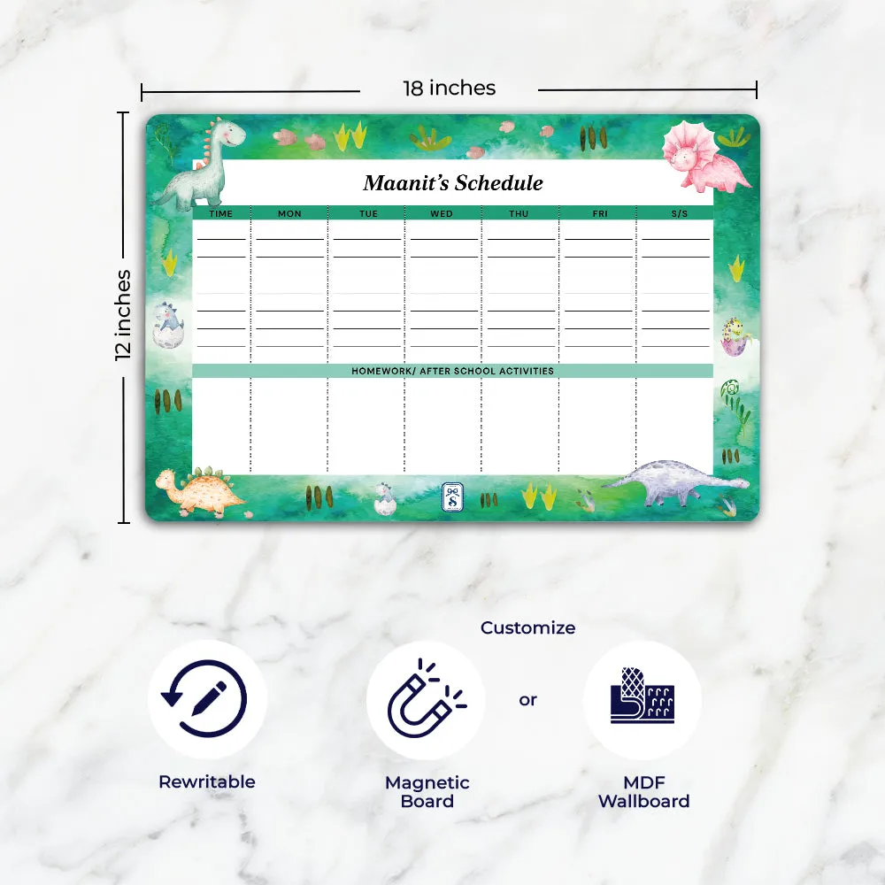 Dinoland Kids Schedule Planner