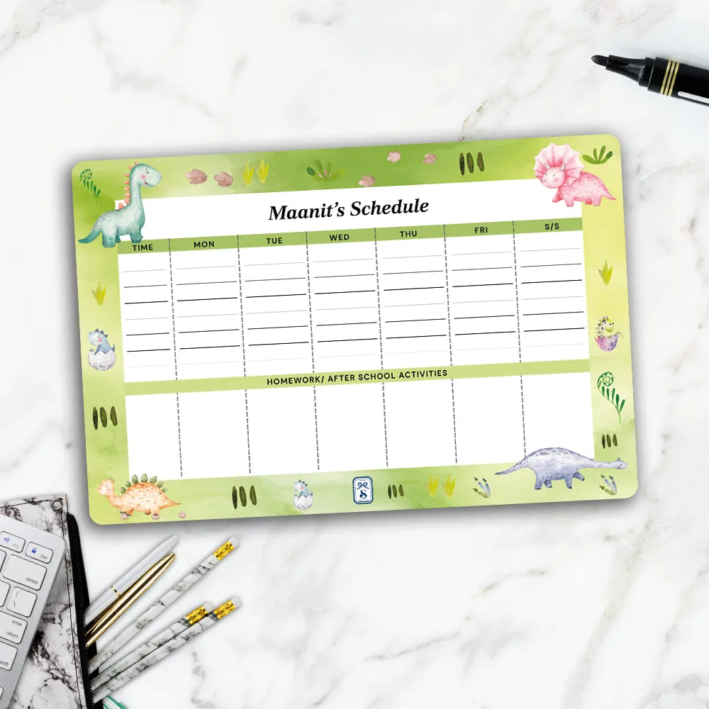 Dinoland Kids Schedule Planner