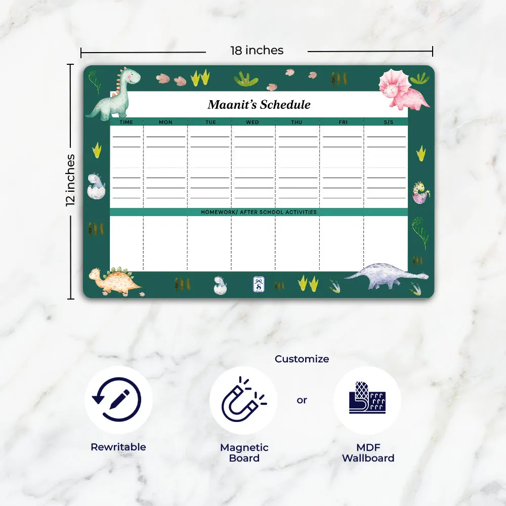 Dinoland Kids Schedule Planner