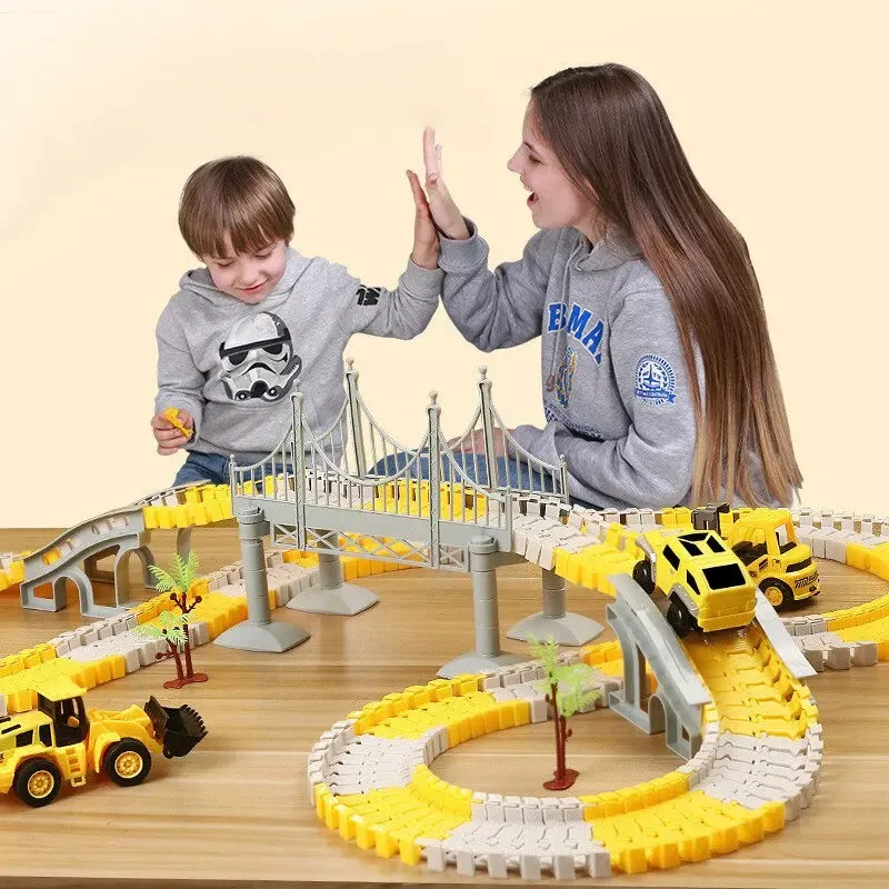 Electric Track Toy Car Set for Kids
