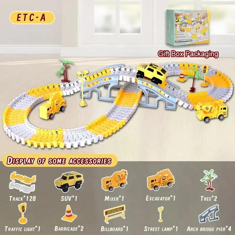 Electric Track Toy Car Set for Kids
