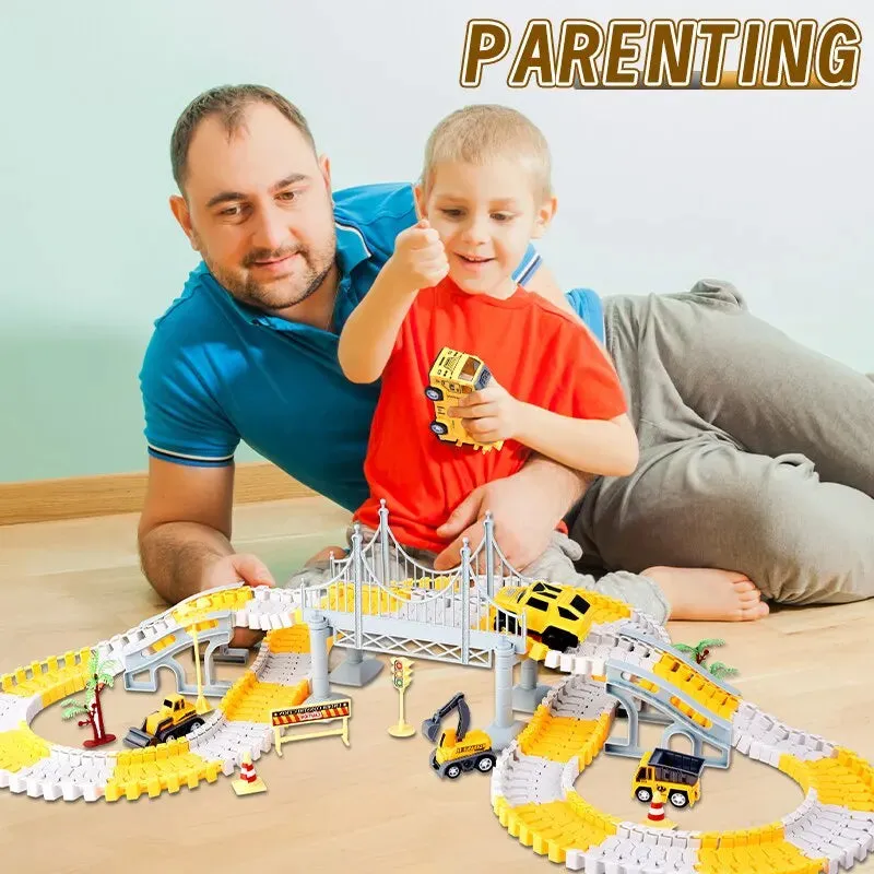 Electric Track Toy Car Set for Kids