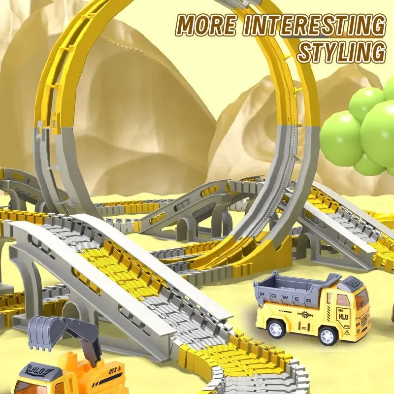 Electric Track Toy Car Set for Kids