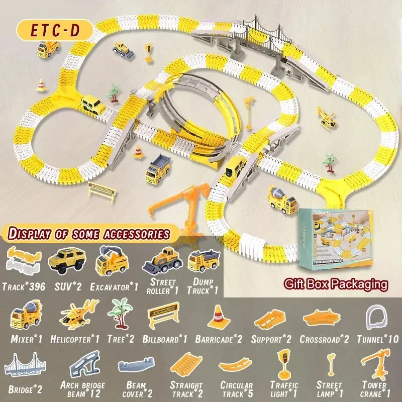 Electric Track Toy Car Set for Kids