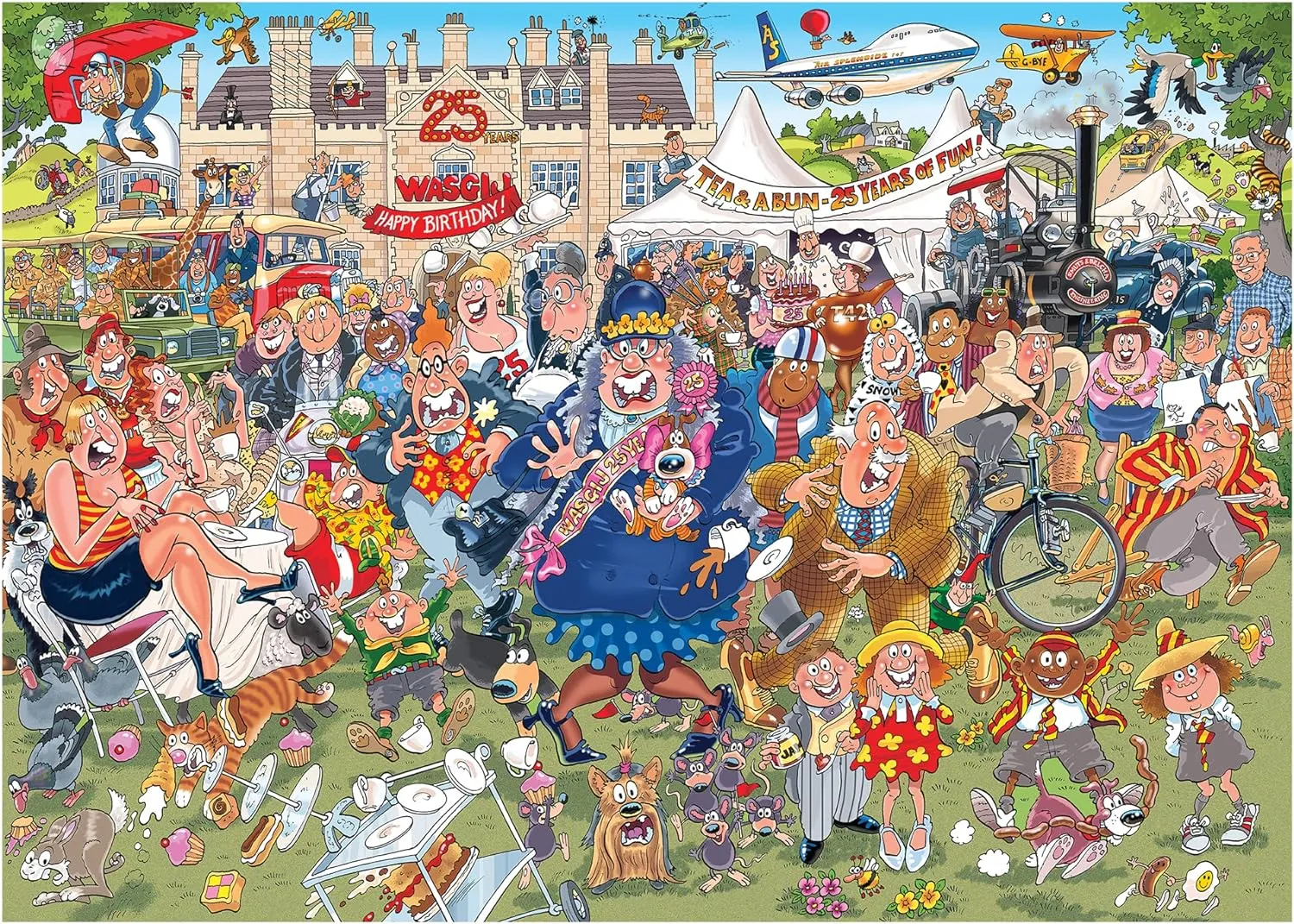 Jumbo Wasgij Original 40: 25th Anniversary Garden Party 2 x 1000 Puzzles
