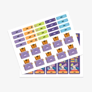 Name Labels / Gift Stickers - Animal Library