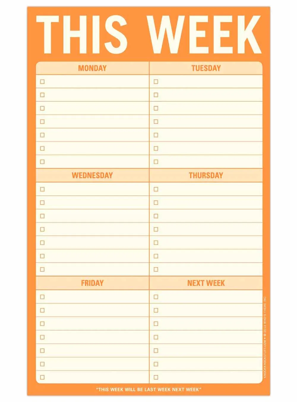 Note Pad - This Week