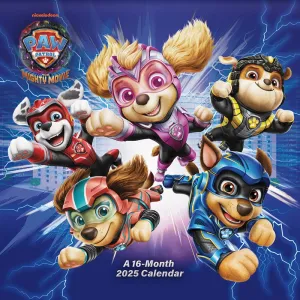 Paw Patrol The Mighty Movie 2025 16-Month Wall Calendar
