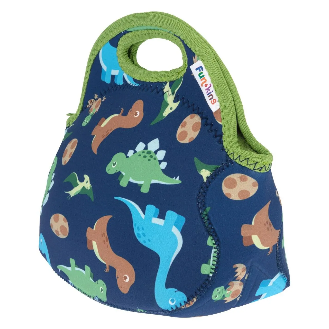 Small Machine Washable Lunch Bag - Navy Dinos